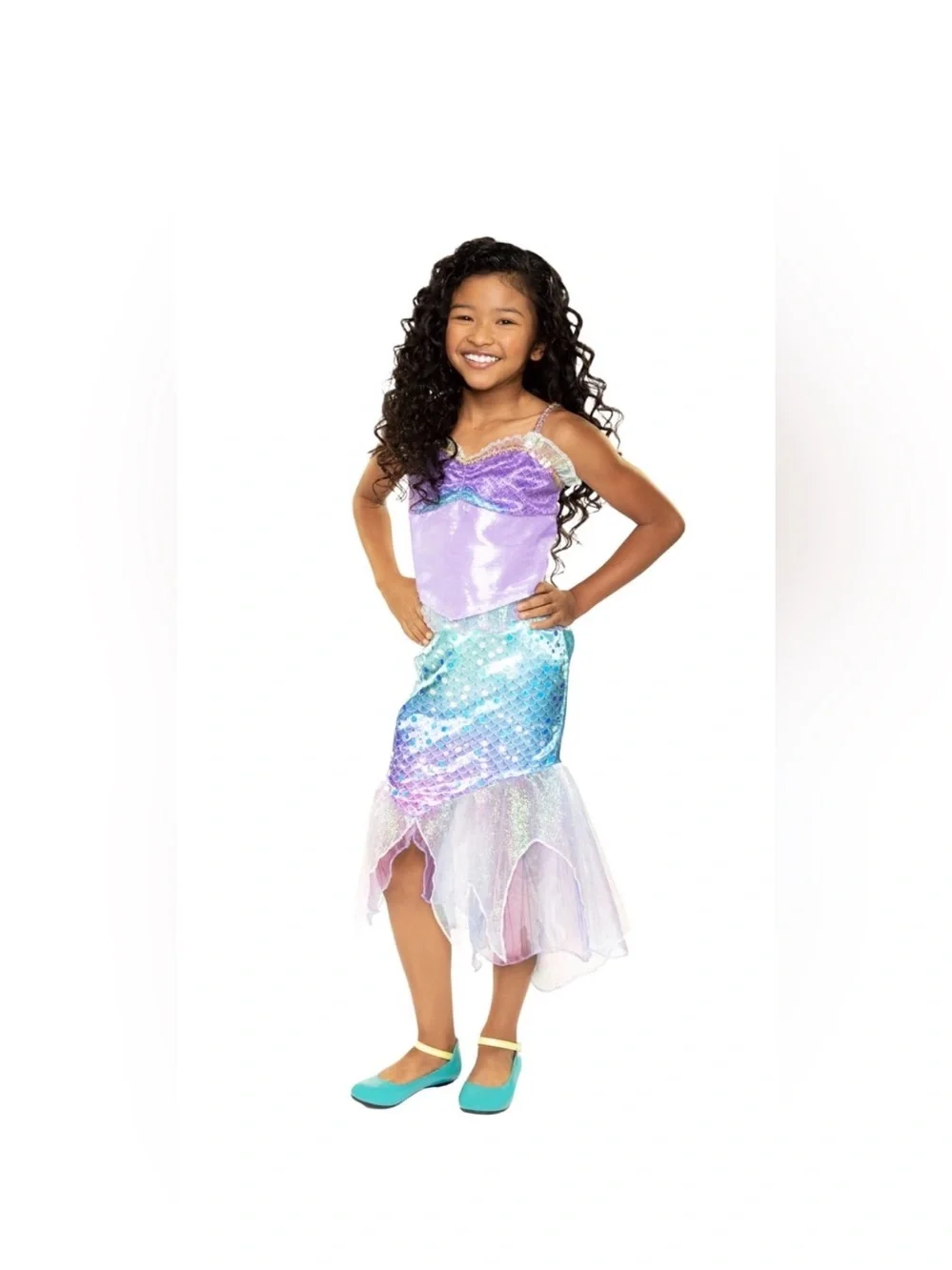 Girls' Purple and Aqua Mermaid Costume Dress - Kids Costume